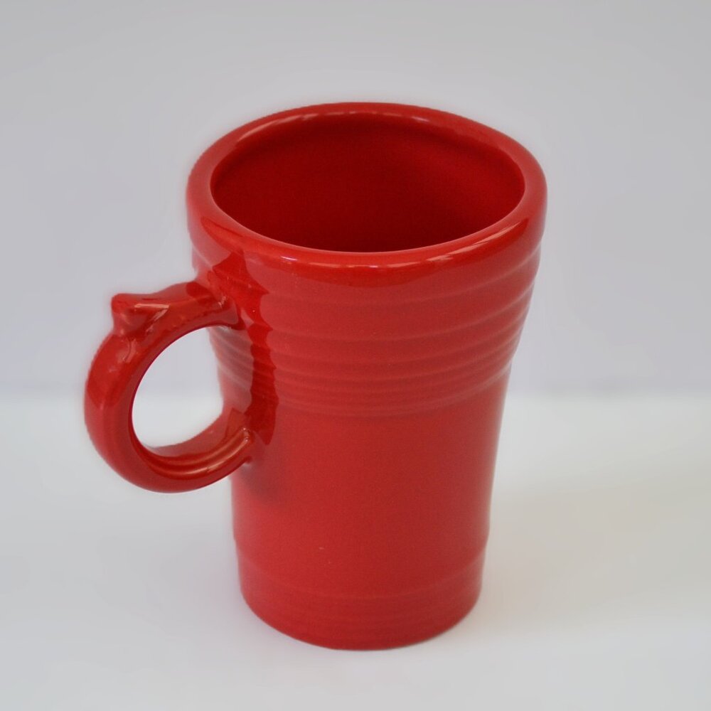 Fiesta Scarlet Red Latte Mug Ring Handle